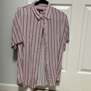 Slate & Stone Pink and Black Striped Button-Down Shirt